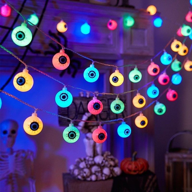 Luces LED Ojos de Fantasma Coloridos Halloween