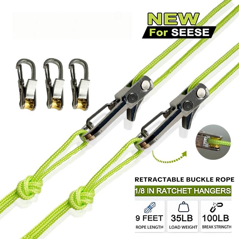 Retractable Rope Clip - Adjustable Rope Reelwith Accessories