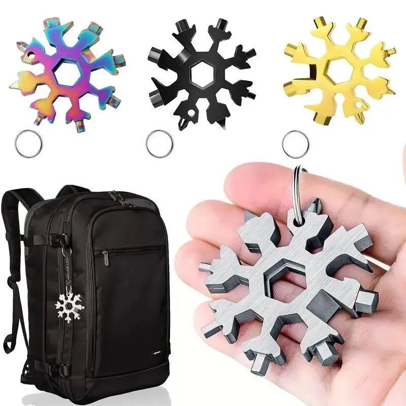 18Fold1Snowflake Multi-Function Tool Stainless Steel Portable Wrench