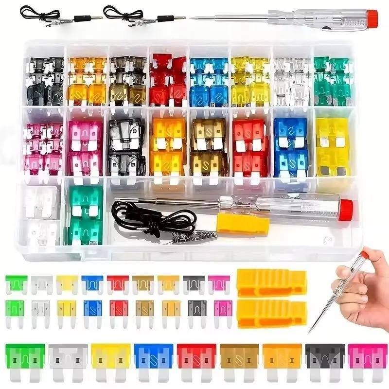 306PCS&Car Blade Fuse Assortment Set with Assorted Car Blade Fuses in Colorful