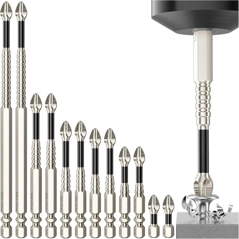 Magnetic Screwdriver Driver Bit Set - Impact Resistant S2Driver Bit
