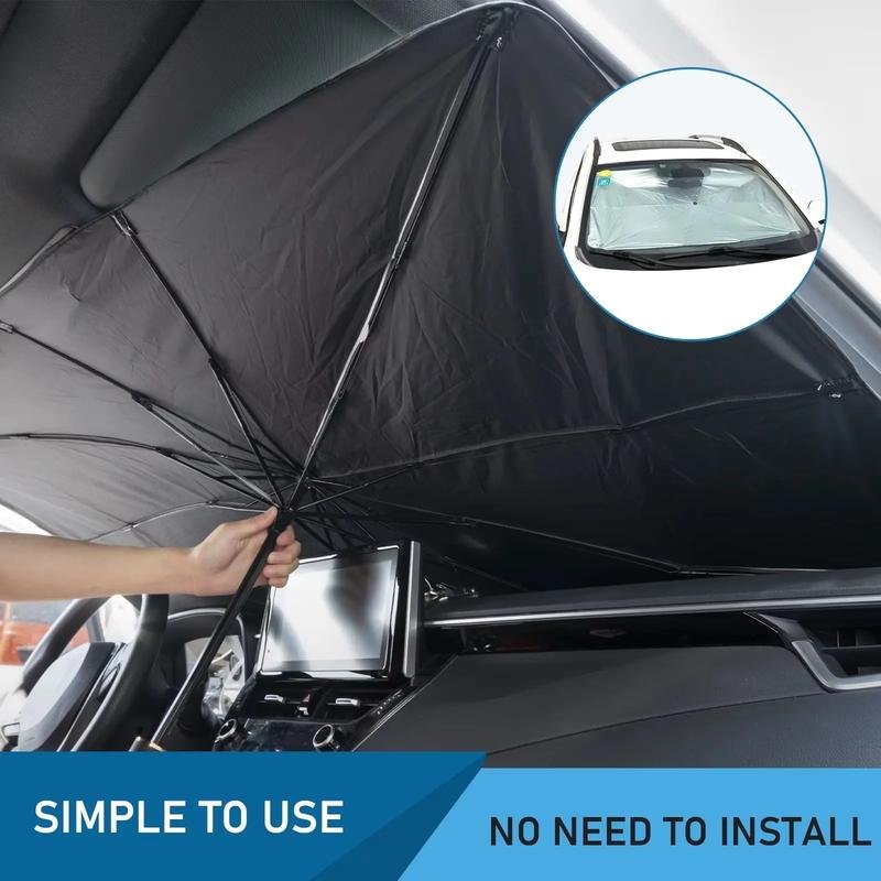 Portable car sunshade, windshield sunshade, foldable windshield