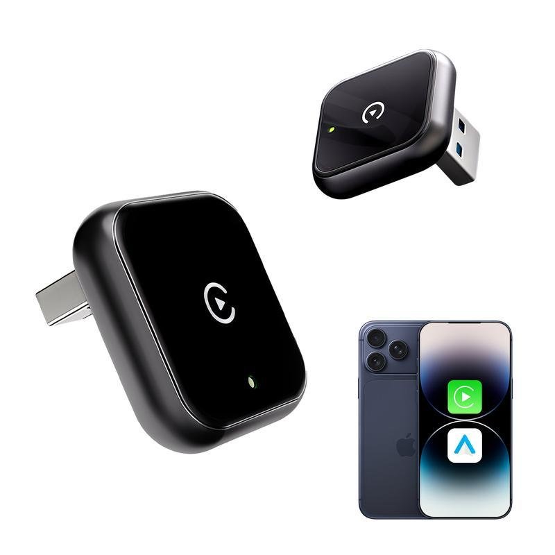 2026 latest model 2 in 1 Wireless Car Play Adapter, for Both Apple and Android,