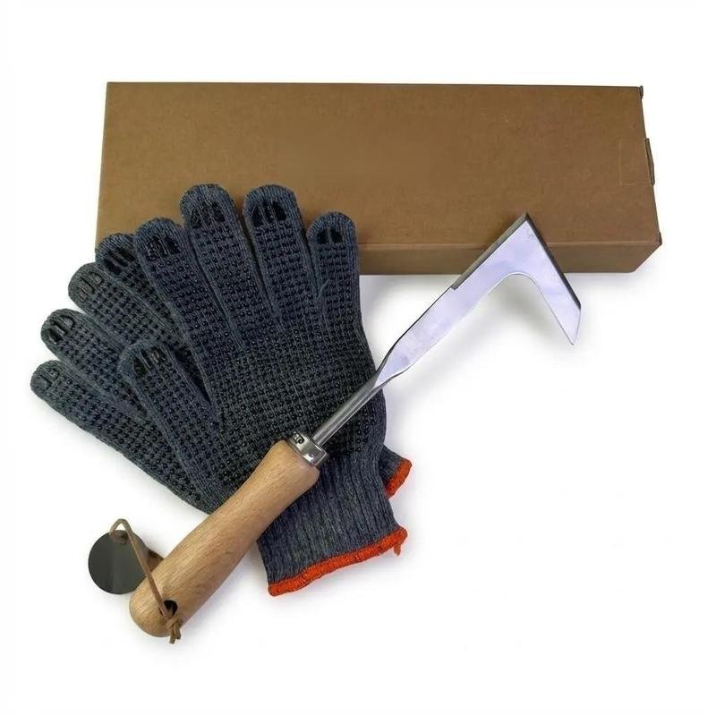 Crack Weeding Device Gap Weeding Toolwith Gloves, LStainless Steel
