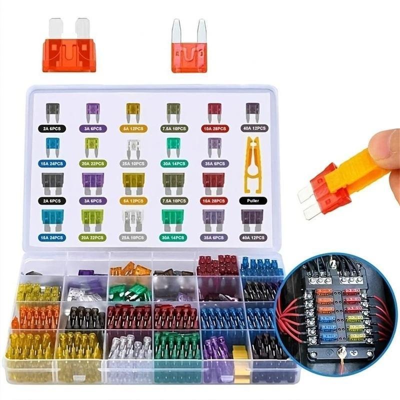 300-306Pcs Car Fuse Assortment Kit, 150 Mini Blade Fuses Automotive + 150