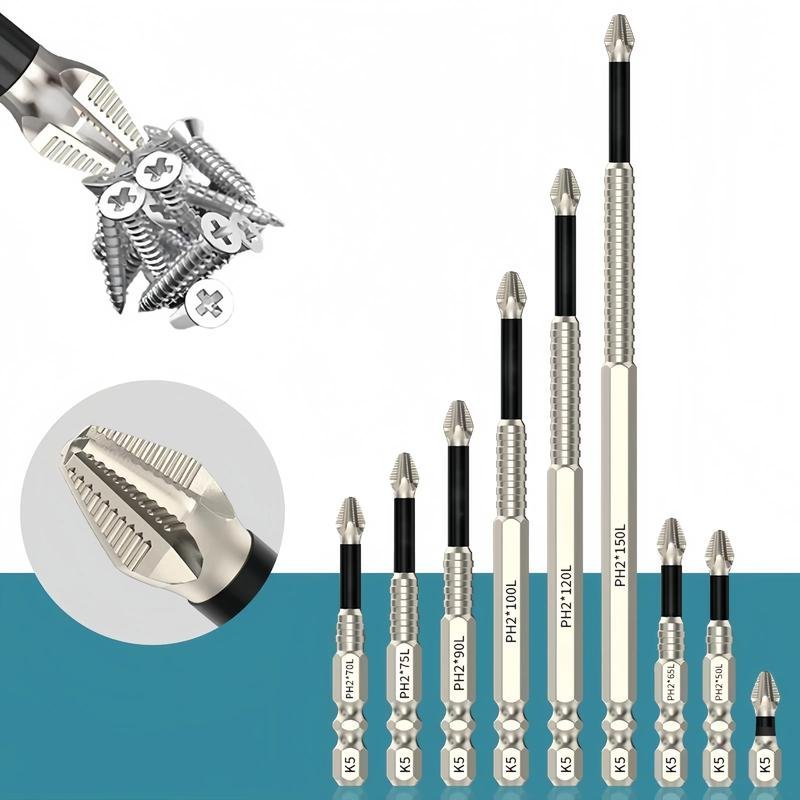 Anti-Slip Driver Bit, Impact Resistant Anti-Slip Driver Bit, Screwdriver Drill Bit