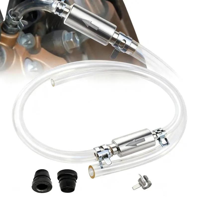 Car Brake Bleeder Hose Kit with One Way Check Valve,Durable Brake Fluid Bleeder