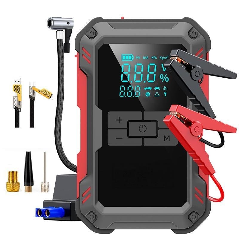 15000m Ah Ultra-Safe Jump Starter – Starts all 12V battery vehicles.