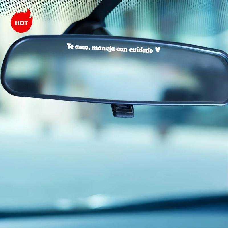 4PACK Te Amo Maneja Con Cuidado Car Decal for Rearview Mirror & Windshield
