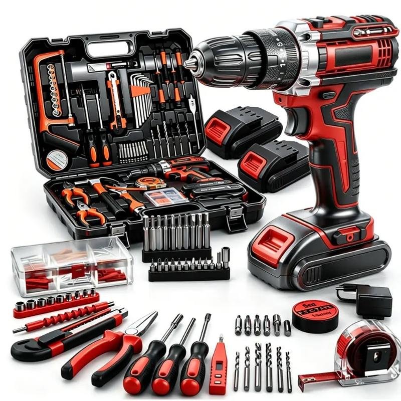 Electric Tool Set Fold Setwith Cordless Drill, Home
