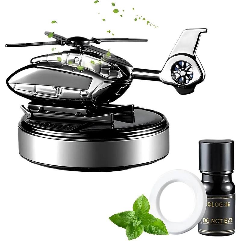 Car Air Freshener Diffuser, Helicopter Solar Energy Rotating Aromatherapy