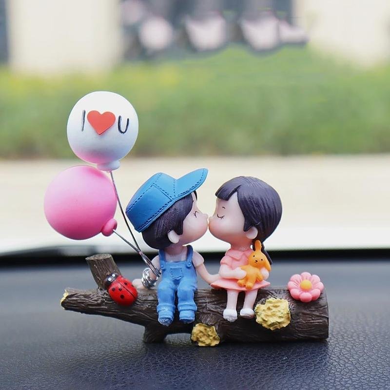 Cartoon Couple Design Car Decoration, Creative Car Interior Decoration,