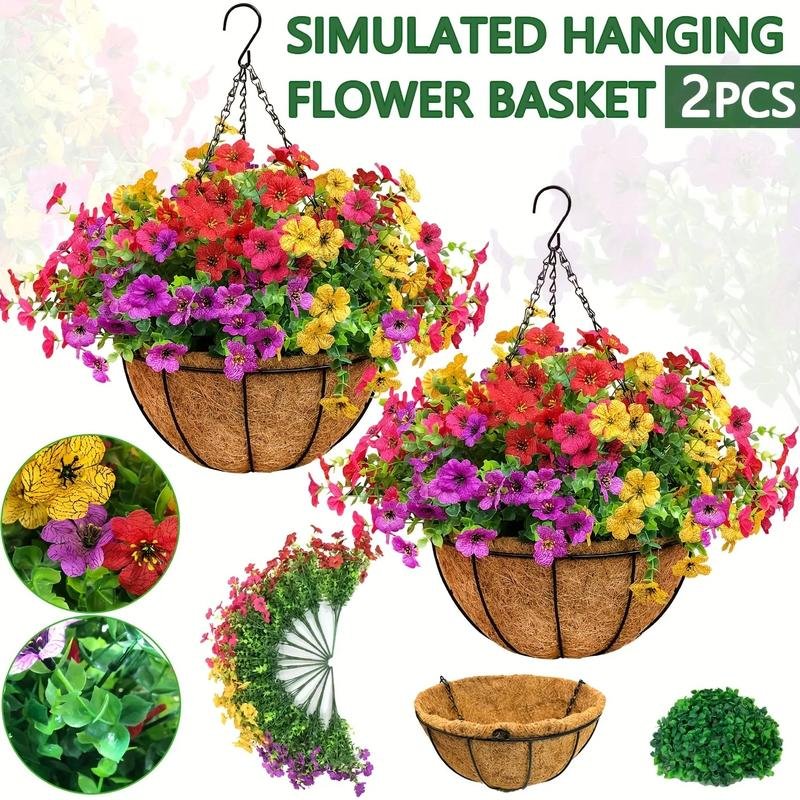 Artificial Hanging Flower Basket Artificial Daisy Eucalyptus