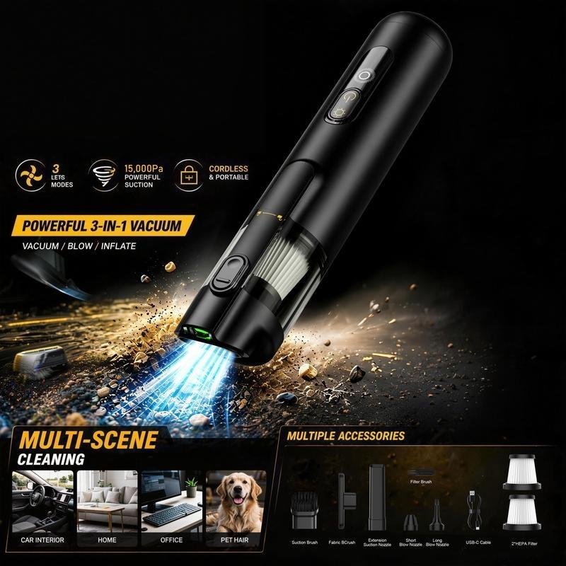 No Portable Vacuum Cleaner - Powerful Suction