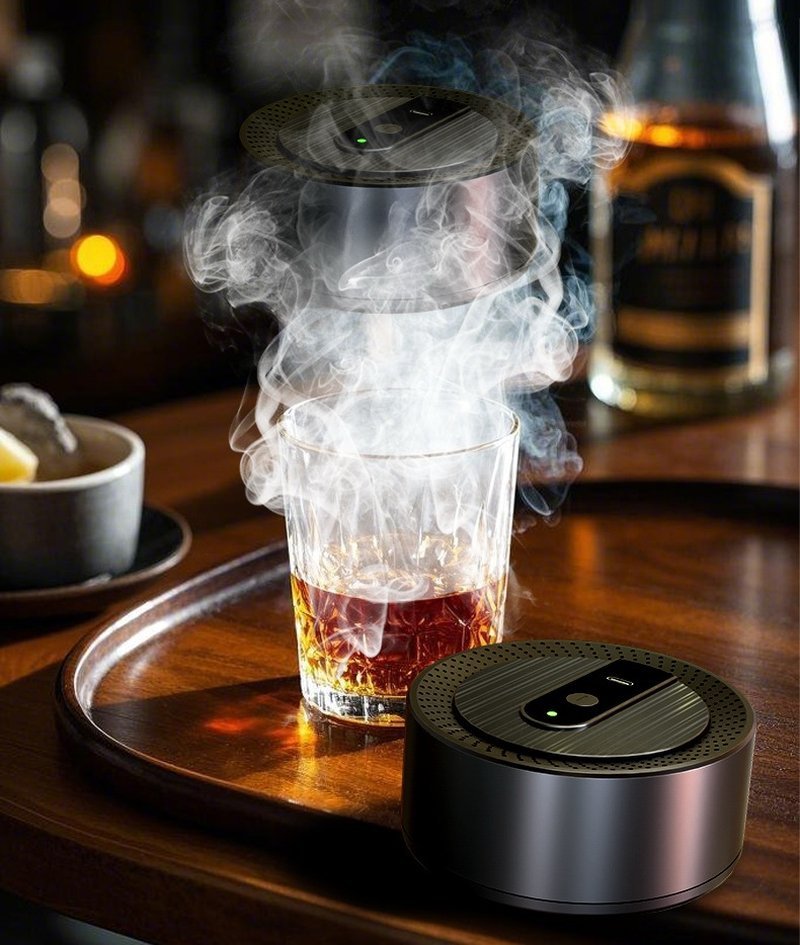 Electric Whiskey Smoker Kit Built-in Lighter No Butane Needed