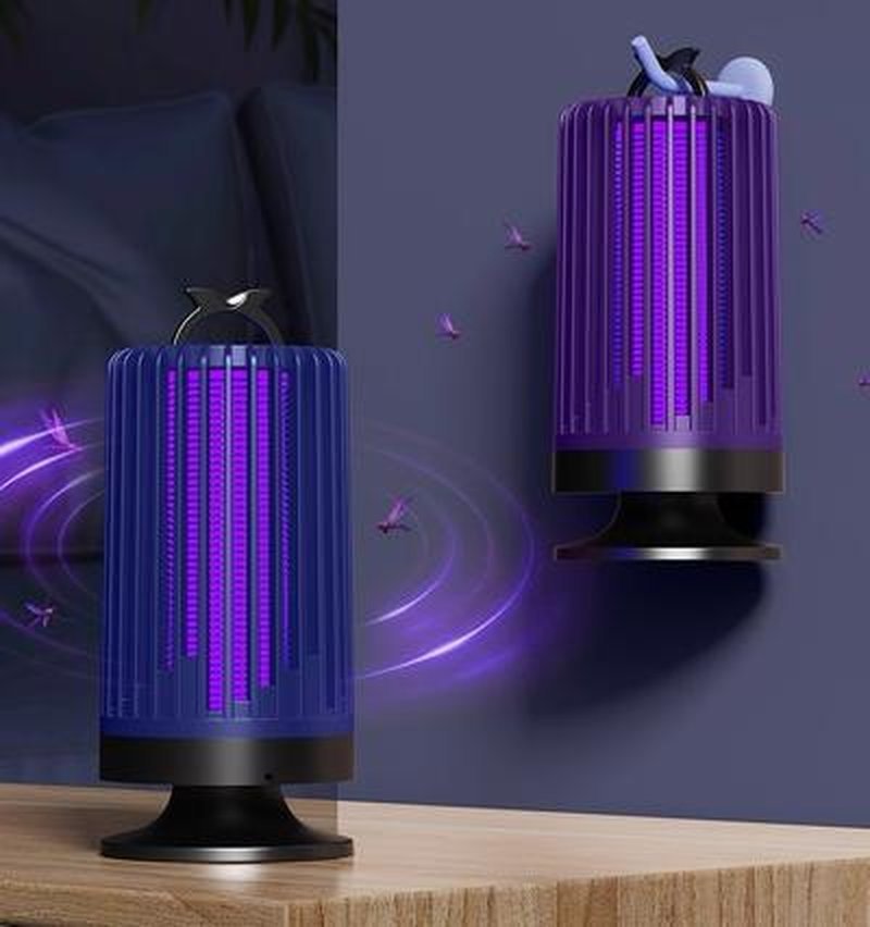 Indoor Flying Insect Trap, UV Light+Suction Fan, Plug-In