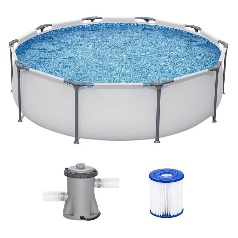 Round Above Ground Outdoor Poolwith Pump