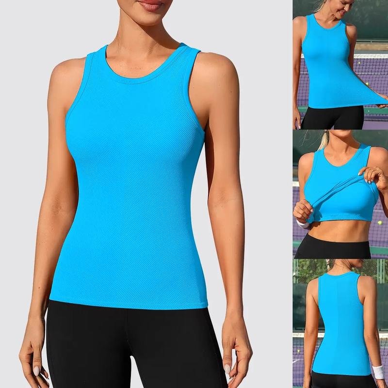 Women's Style No Sewing Sports Vestwith Built-in Bra&Removable Padding