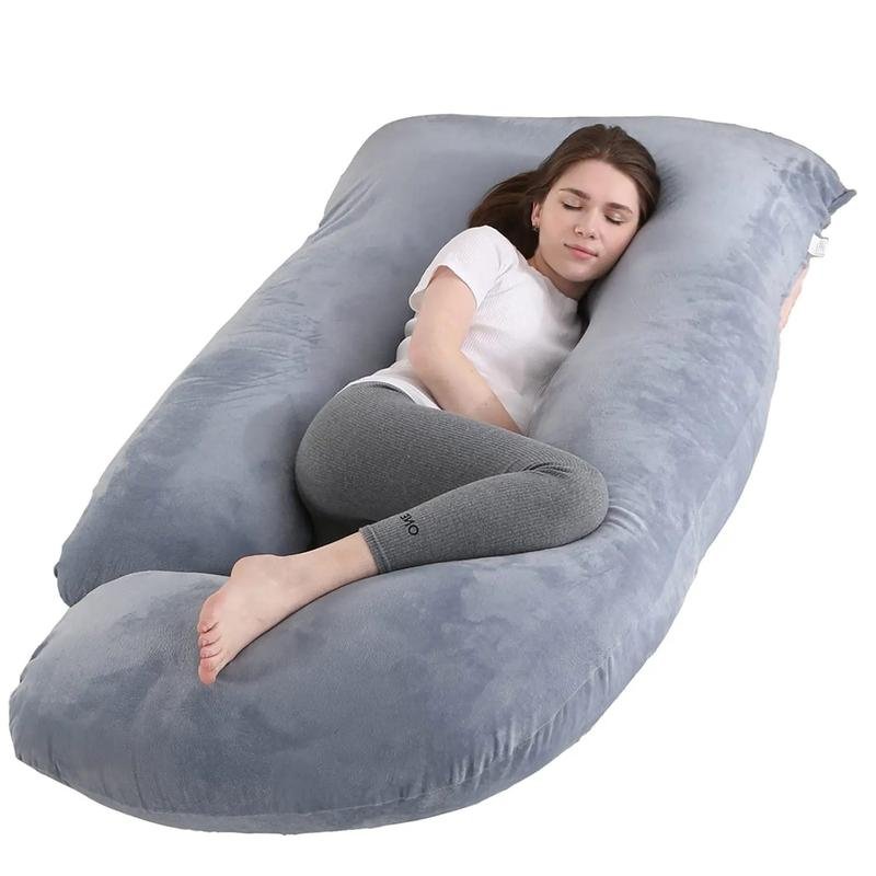full body Pillow with Removable Velvet Cover, Side J Type Full-Body